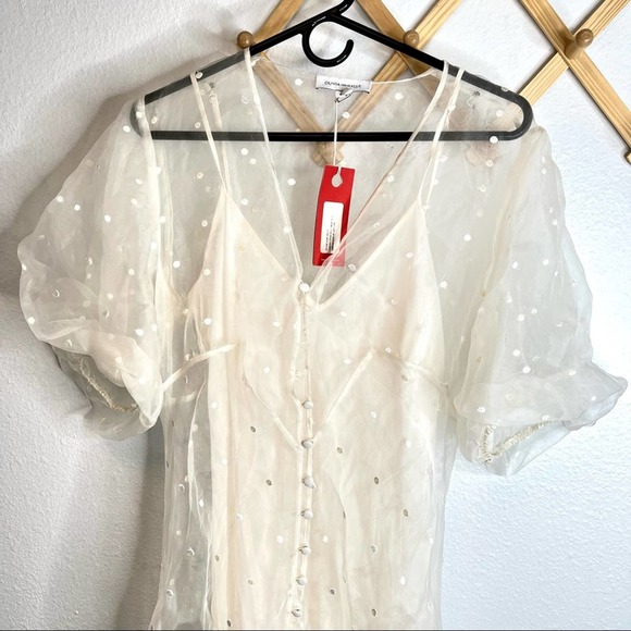 Olivia Von Halle Delphine Sheer Dress - Picture 8 of 15